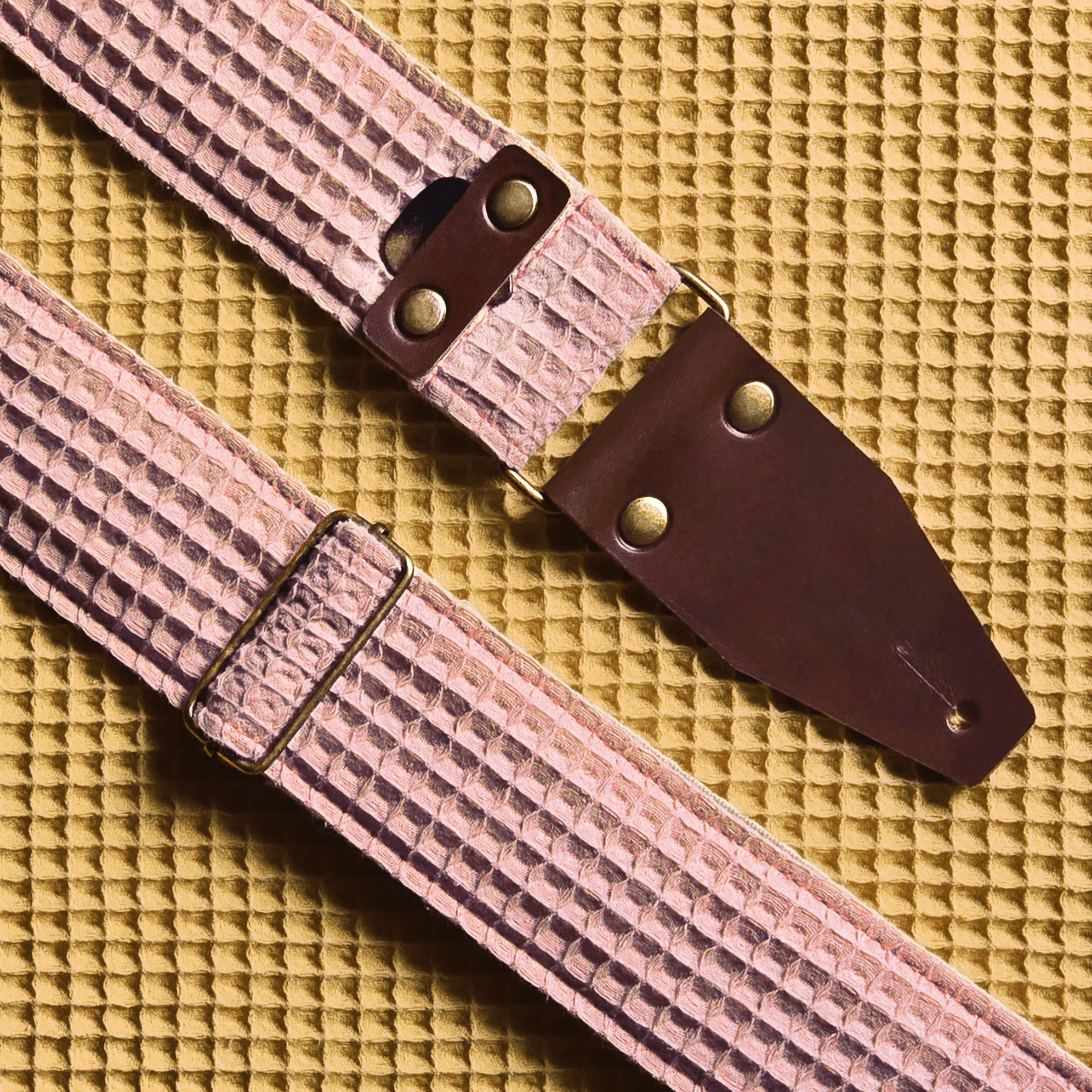 Pink Wafel guitar strap