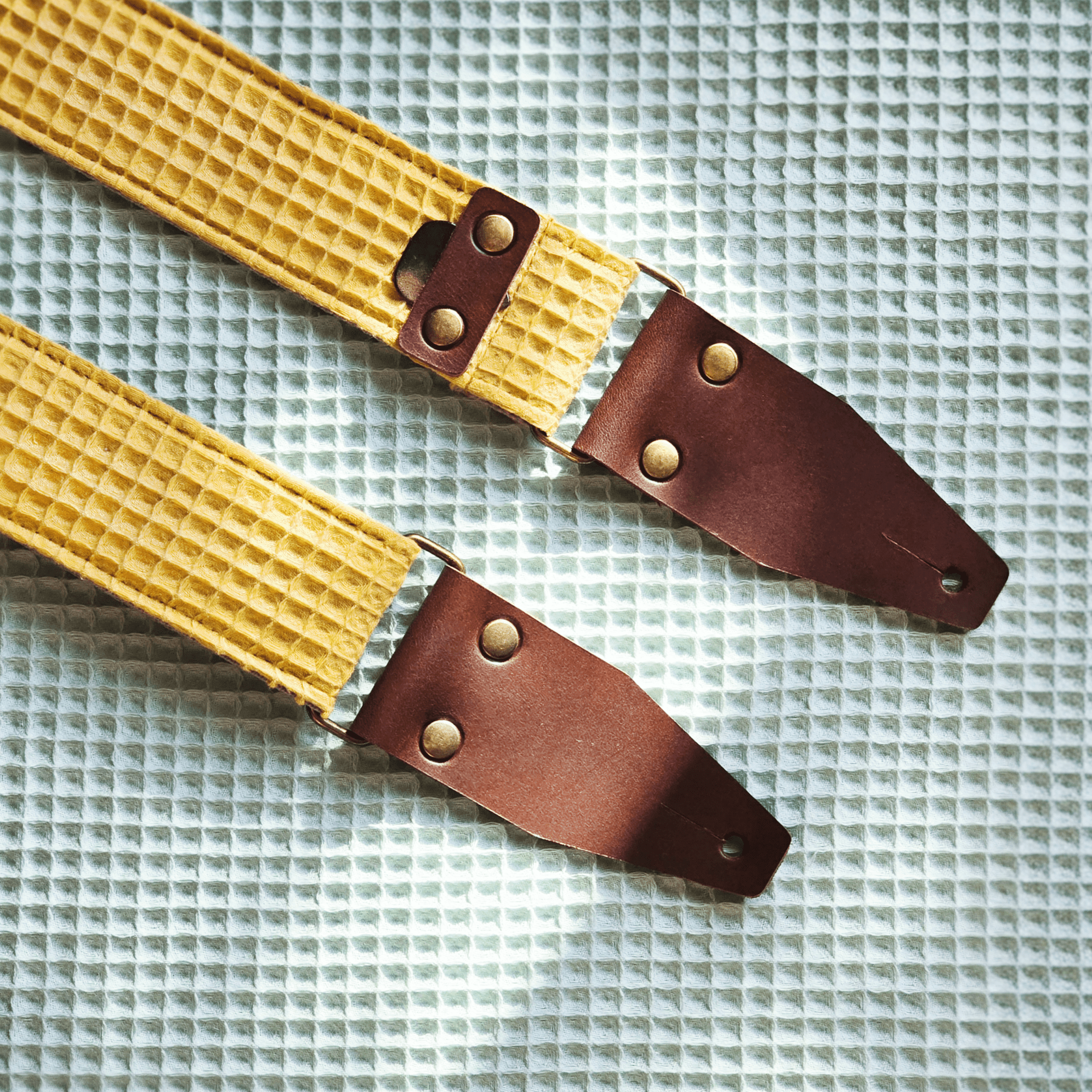 Golden guitar strap, mustard strap, Vintage guitar strap