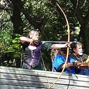 Paige with long bow