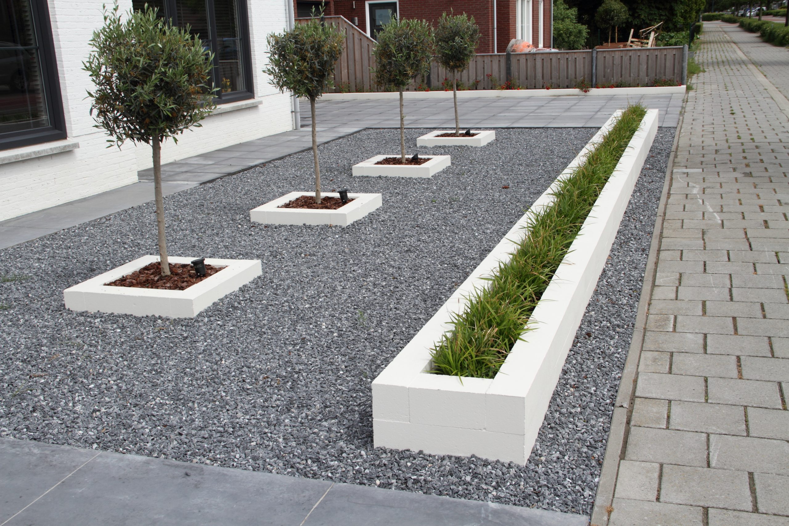 granite installation in landscape