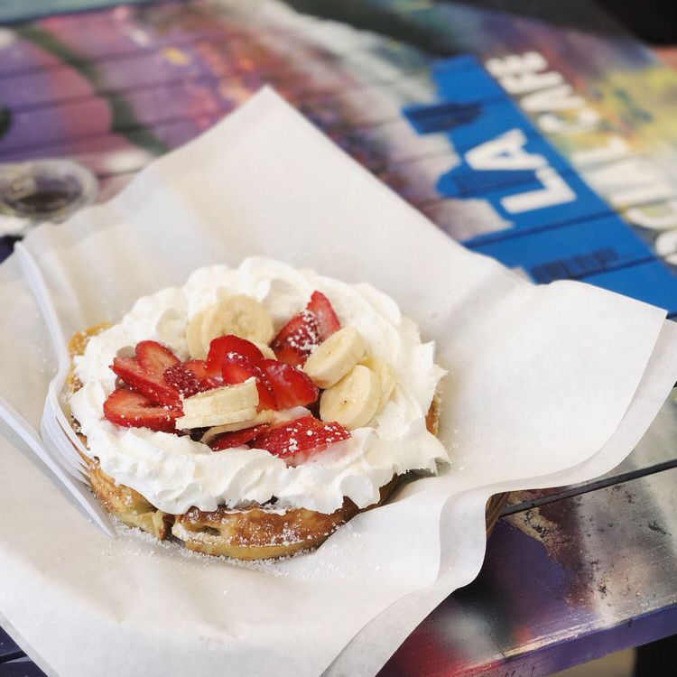 Logo translated to a stencil for tables