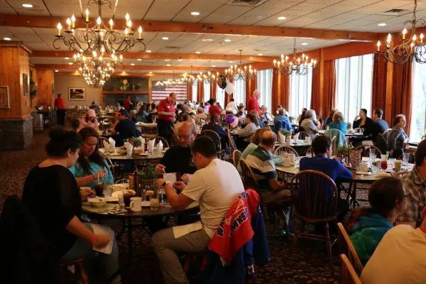 Main dining room at Woodloch Pines Resort