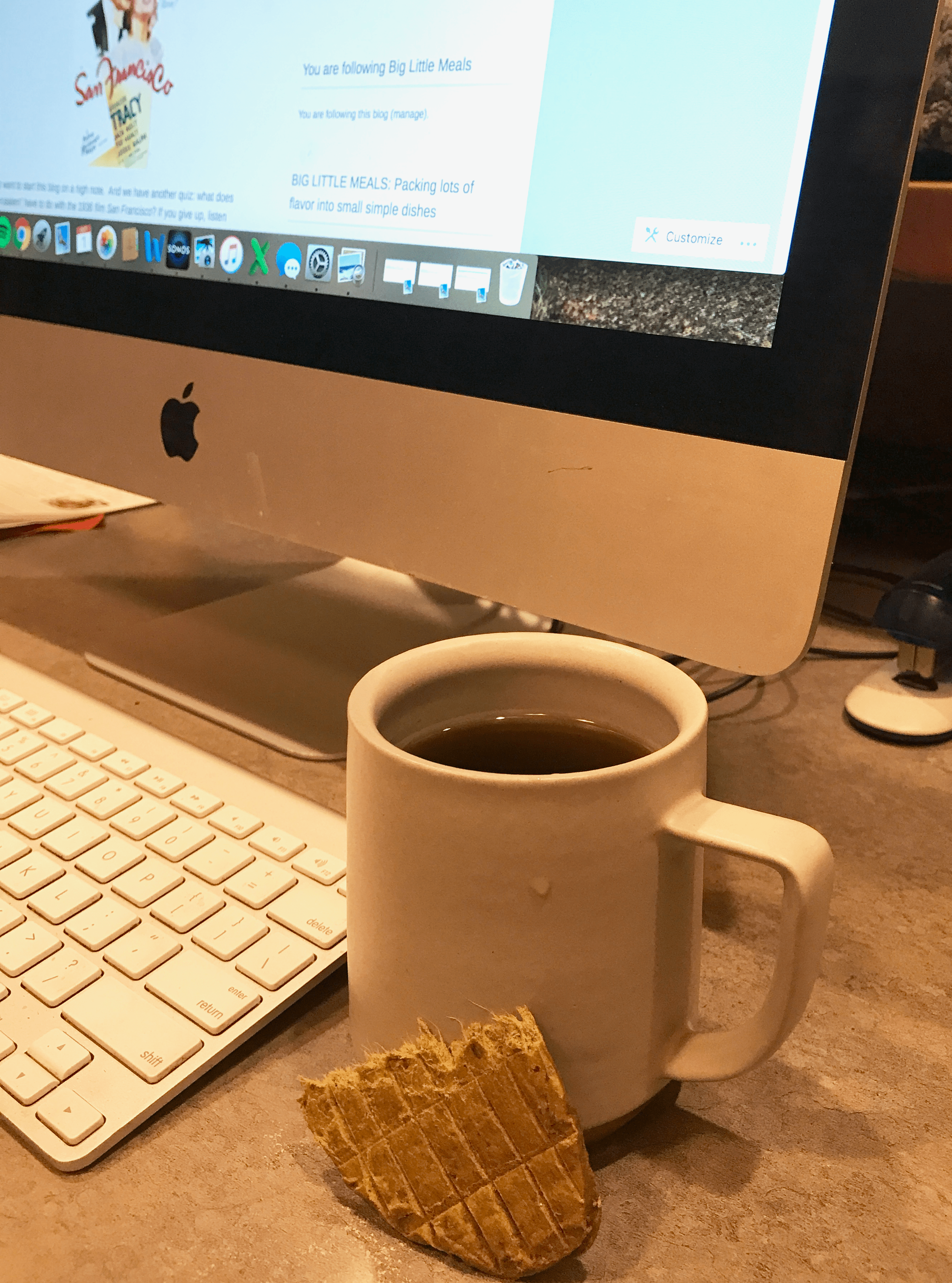 Ann's coffee and Oakley's 1/2 Zuke's Fillet