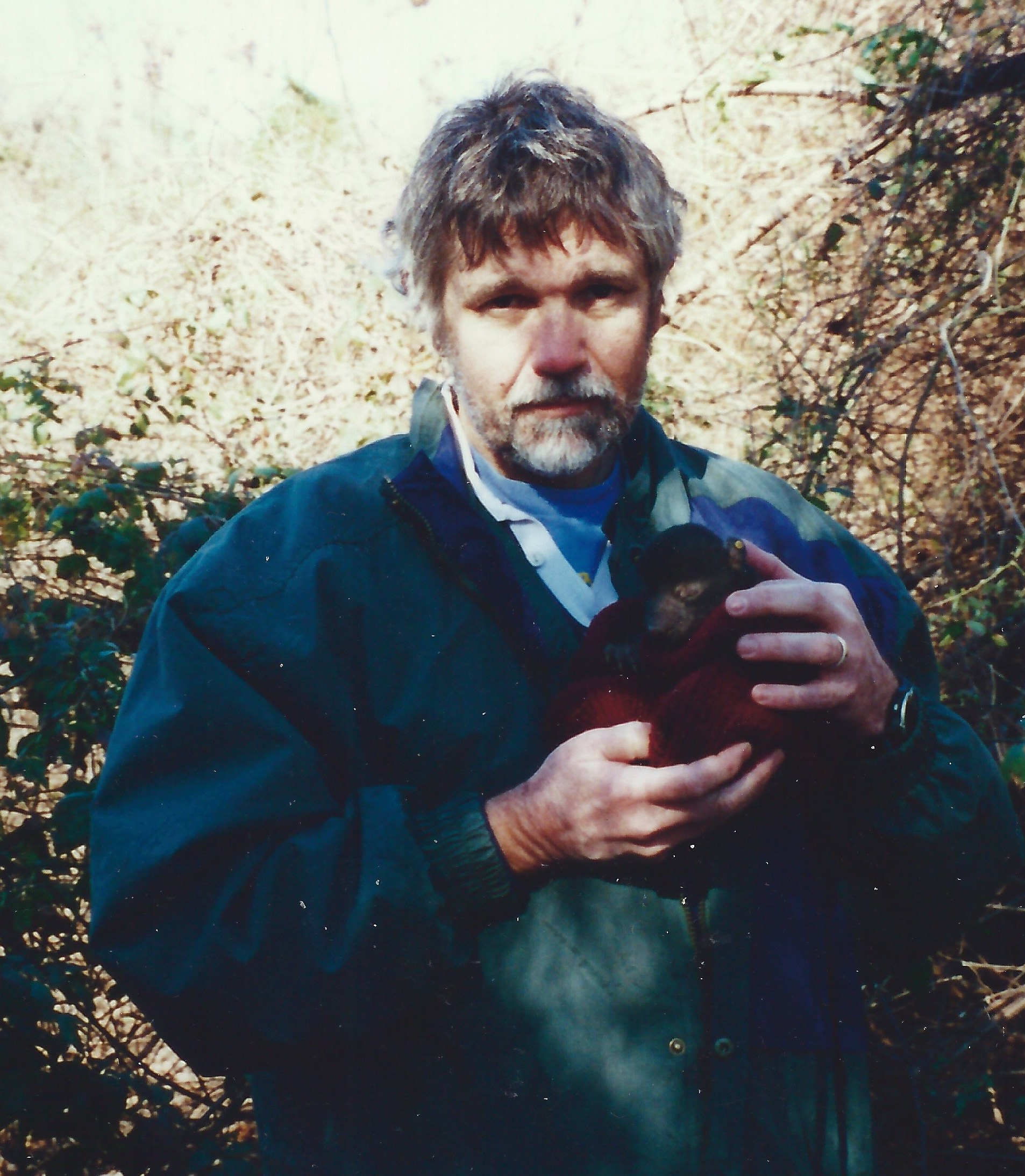 Yours truly holding one of the cubs.