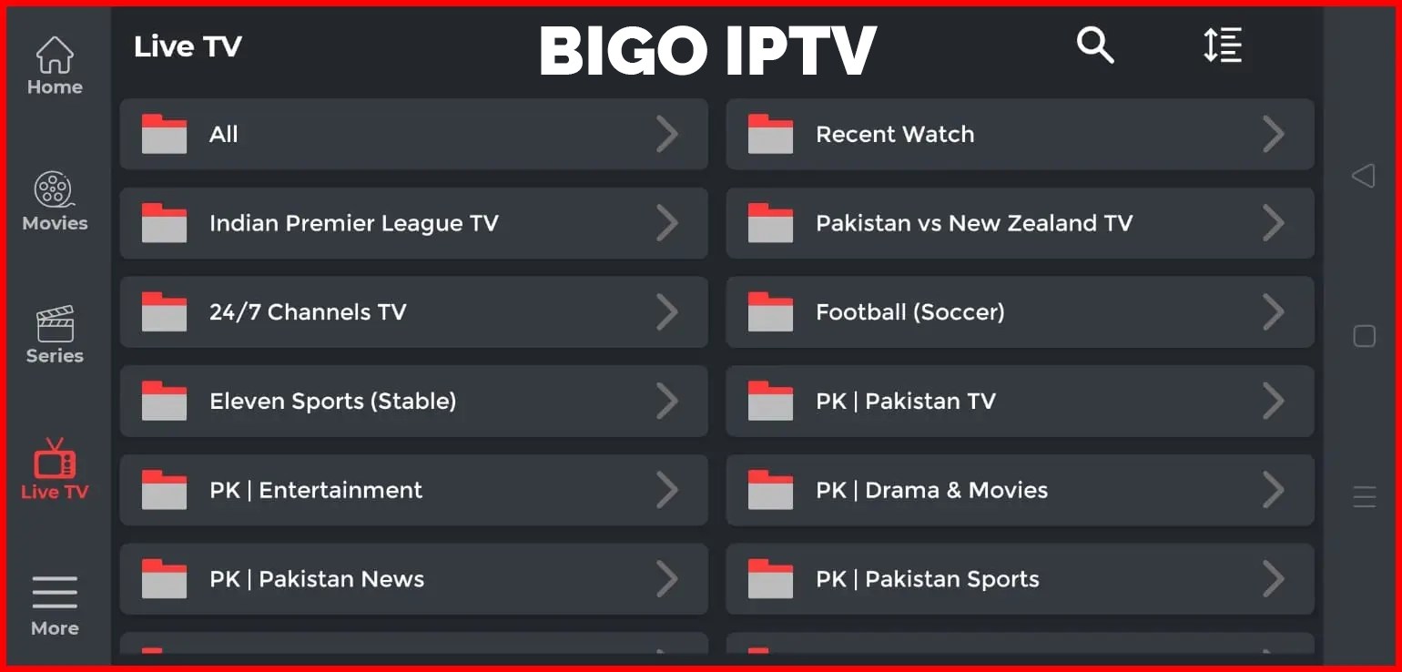 BIGO IPTV - Ultimate IPTV Player App - Stream Live TV & On-Demand Content