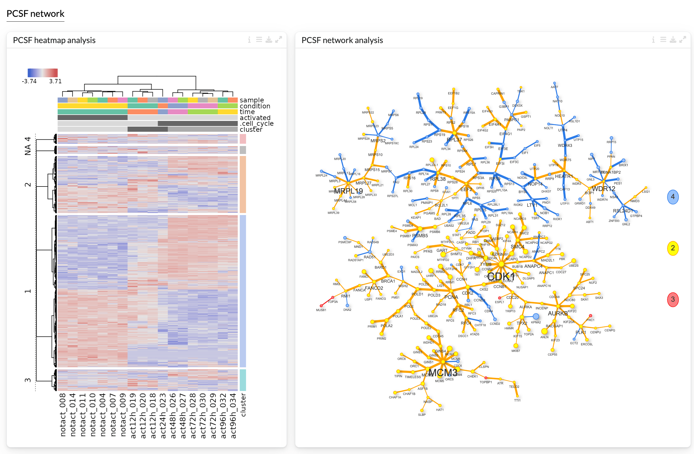 PCSF analysis in Omics Playground