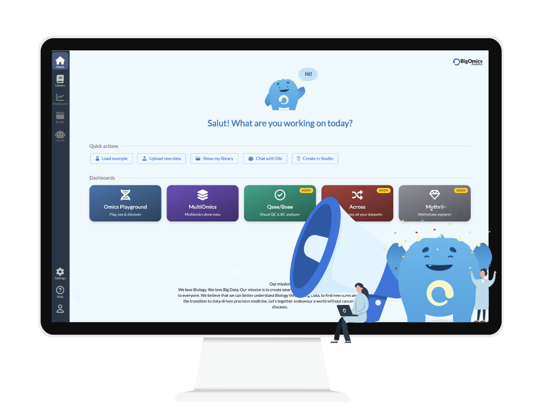 Omics Playground V5 Home Dashboard - Announcement