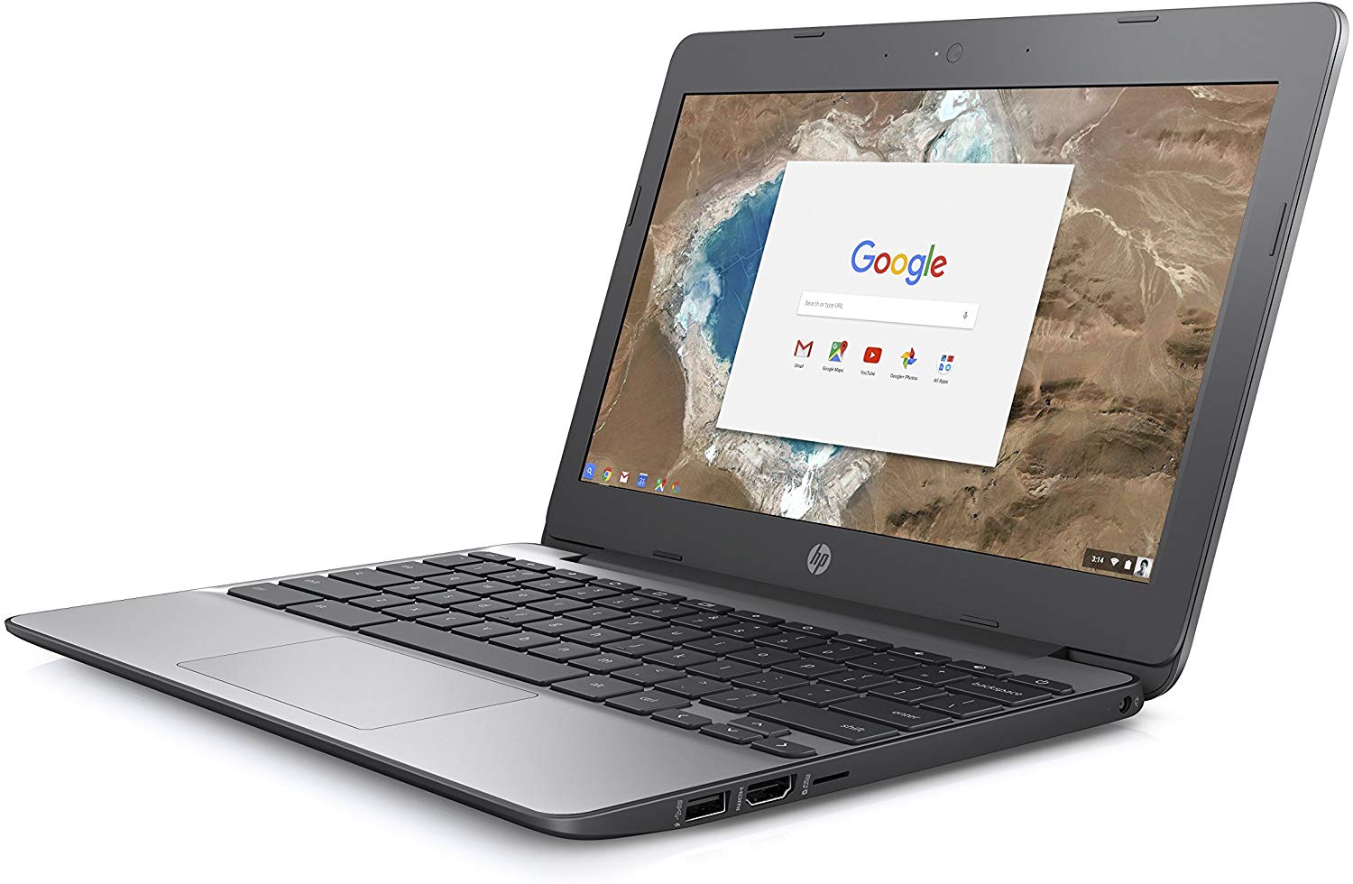 HP Chromebook 11v001na 11.5 Inch Laptop (Silver) (Intel N3060, 4 GB