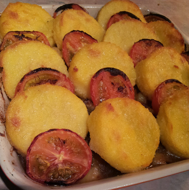 crunchy polenta shepherd's pie