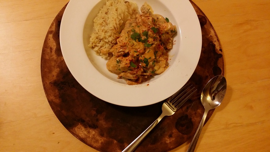 smoked chicken stroganoff