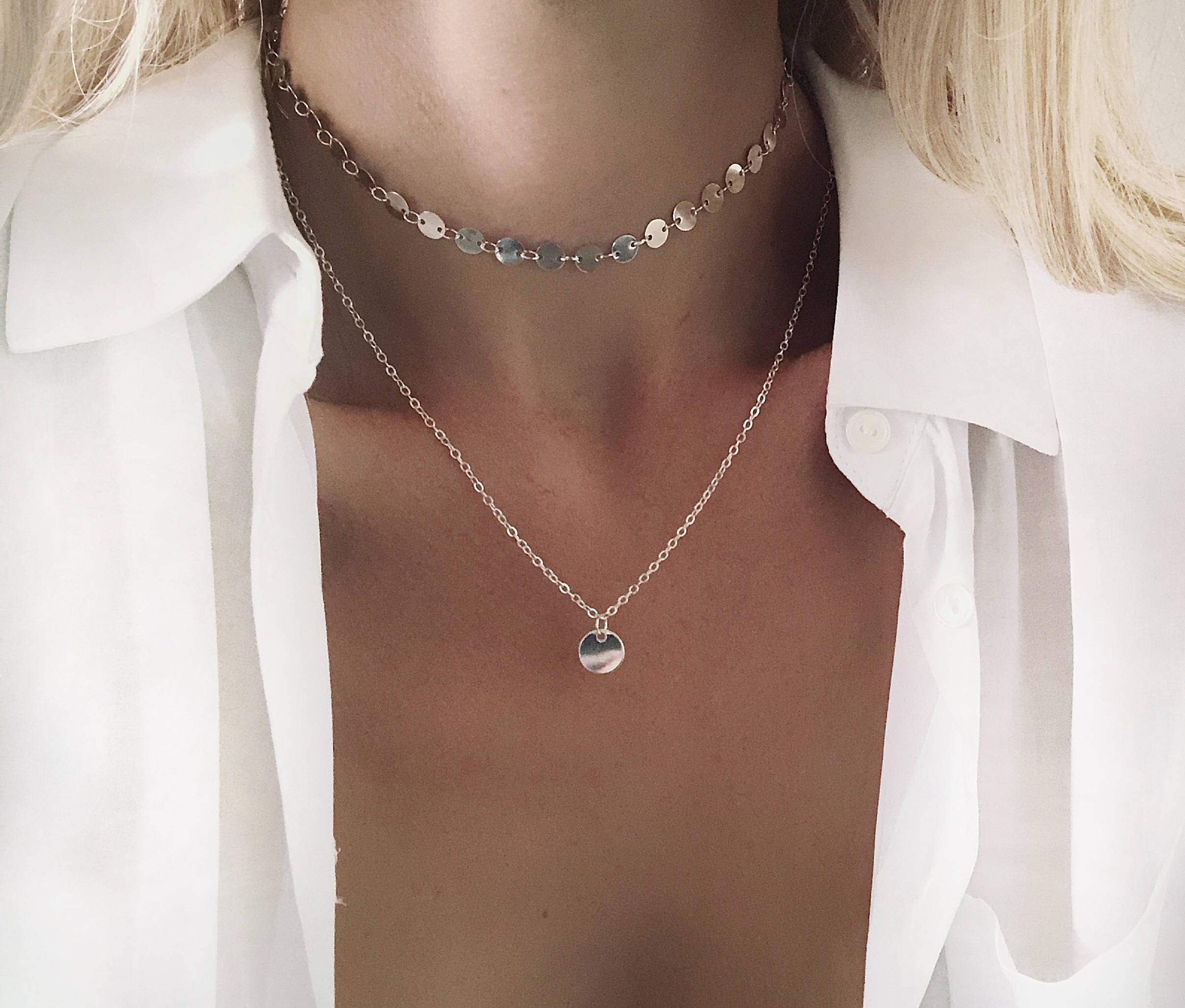 Collier MultiRangs avec Mini Cercles argent BIJOUX BY JULIE