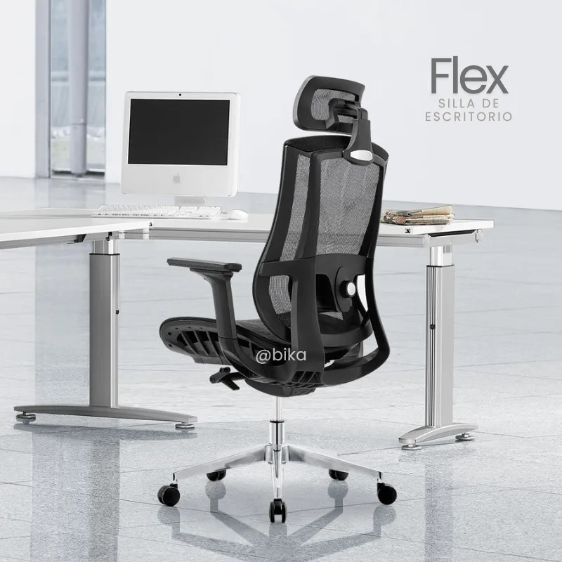 Silla Ergonómica Flex de escritorio color negro