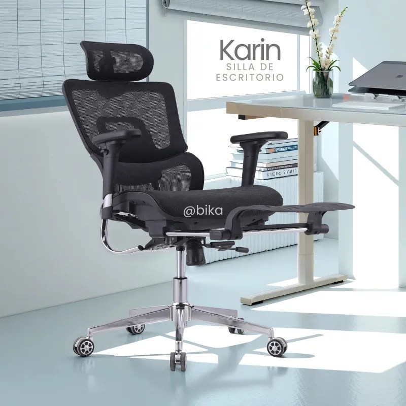 Silla de Escritorio Karin negra giratoria