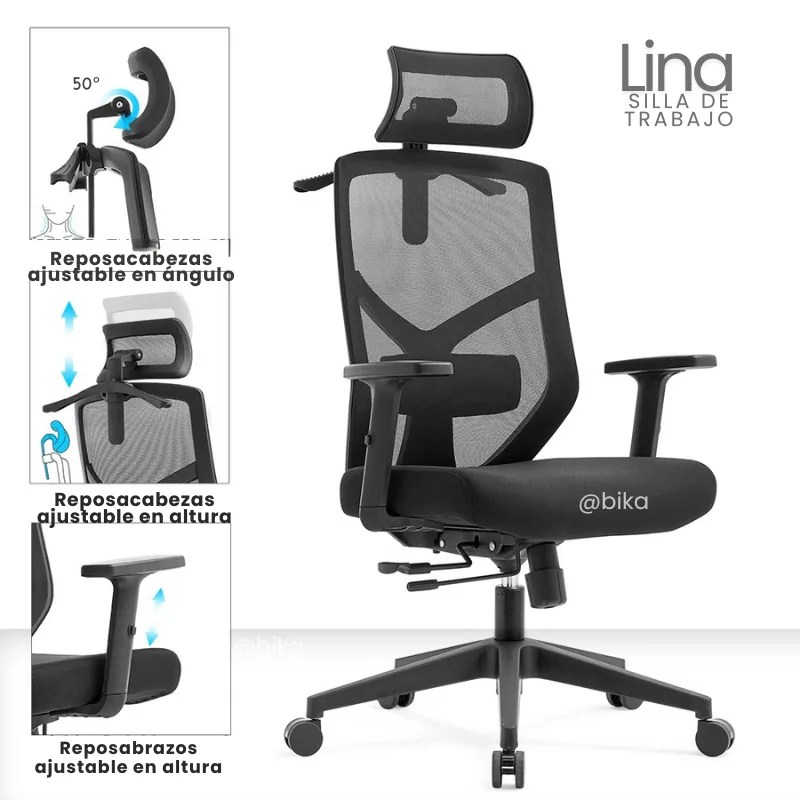 Silla de Escritorio Presidente Lina ergonomica
