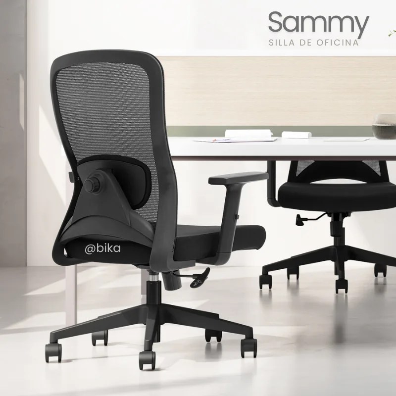 Silla de Escritorio Gerente Sammy en malla color negro