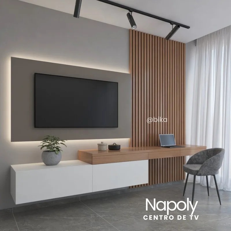Centro de Entretenimiento y Estudio Napoly con escritorio