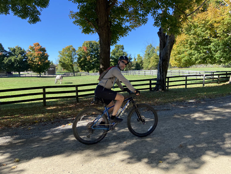 Ontario by Bike passing horse farm