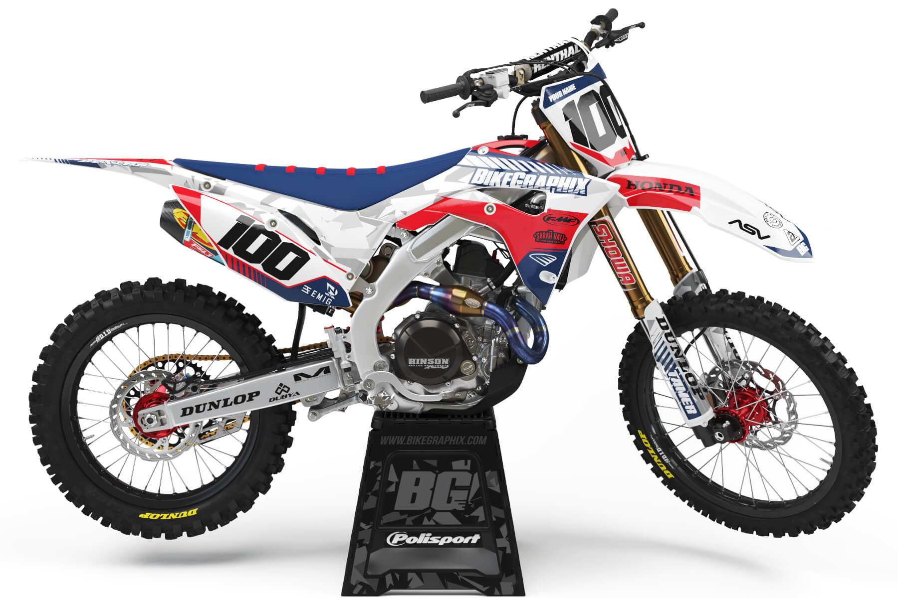 Honda Shatter Semi Custom Motocross Graphics - BikeGraphix