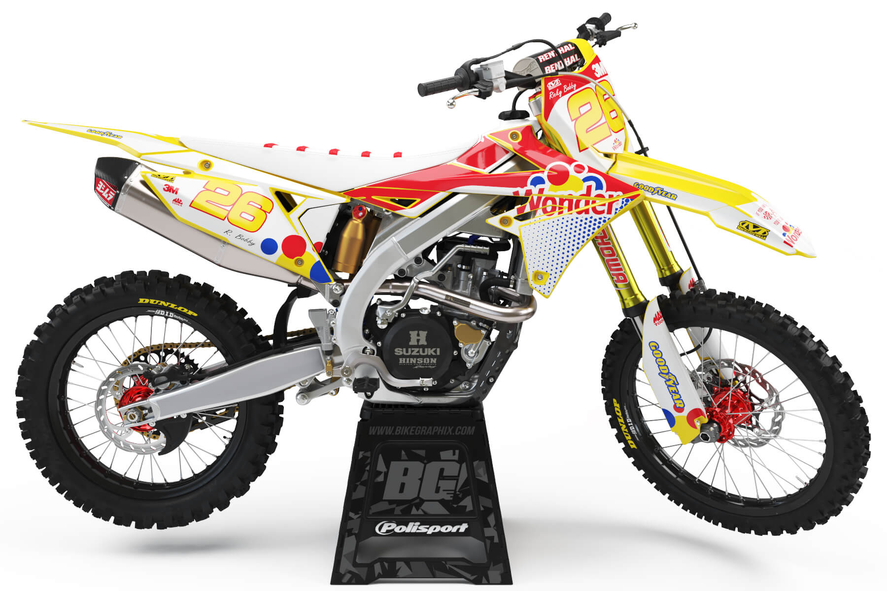 Suzuki Livery Semi Custom Motocross Graphics - BikeGraphix