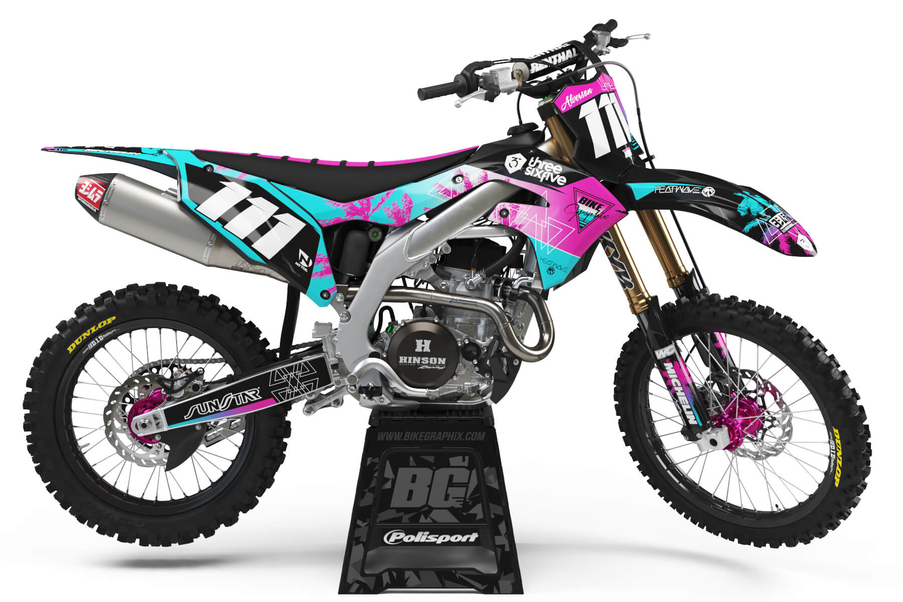 Kawasaki Phoenix Semi Custom Motocross Graphics - BikeGraphix