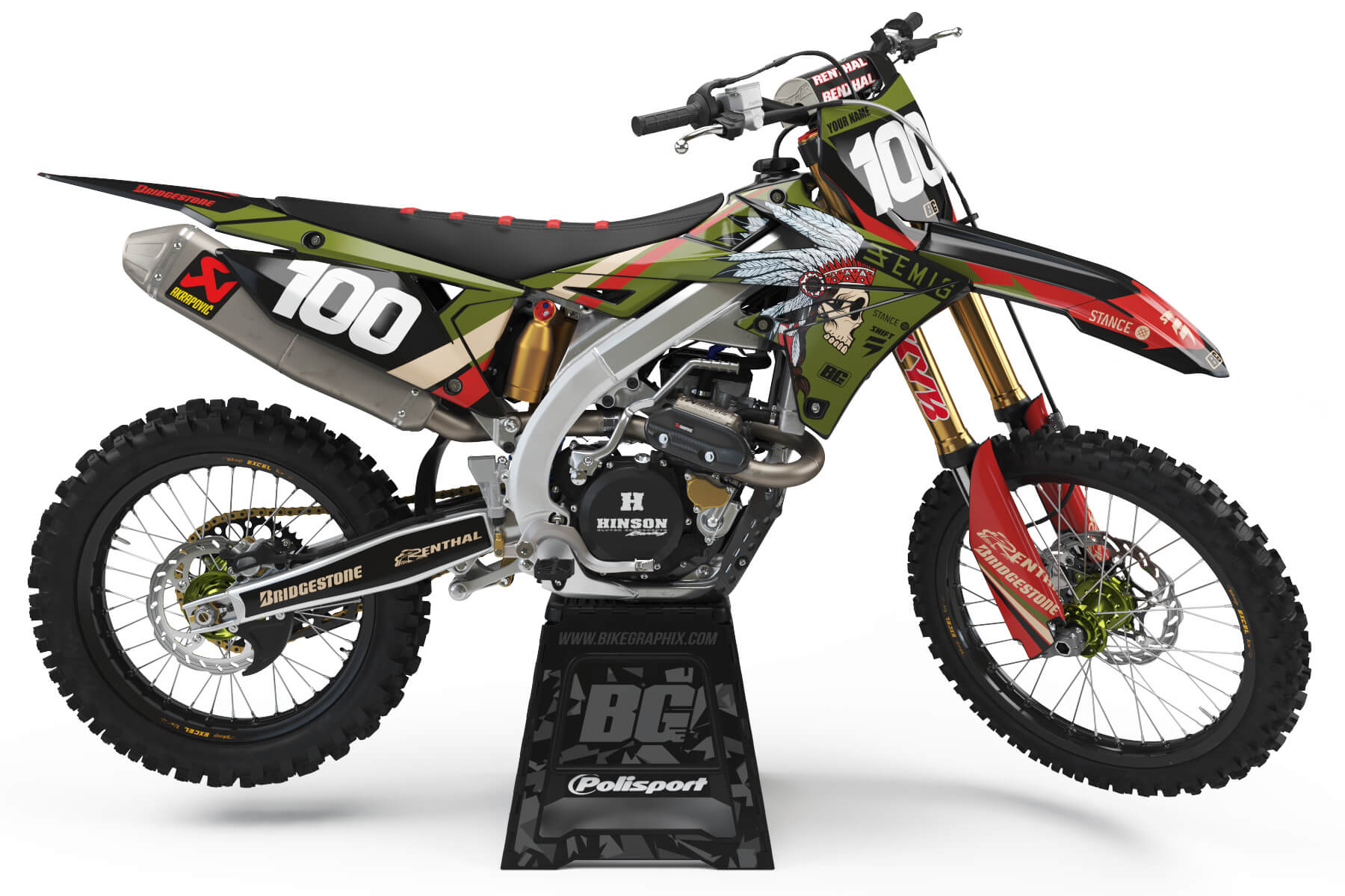 Suzuki RIZE Semi Custom Motocross Graphics - BikeGraphix