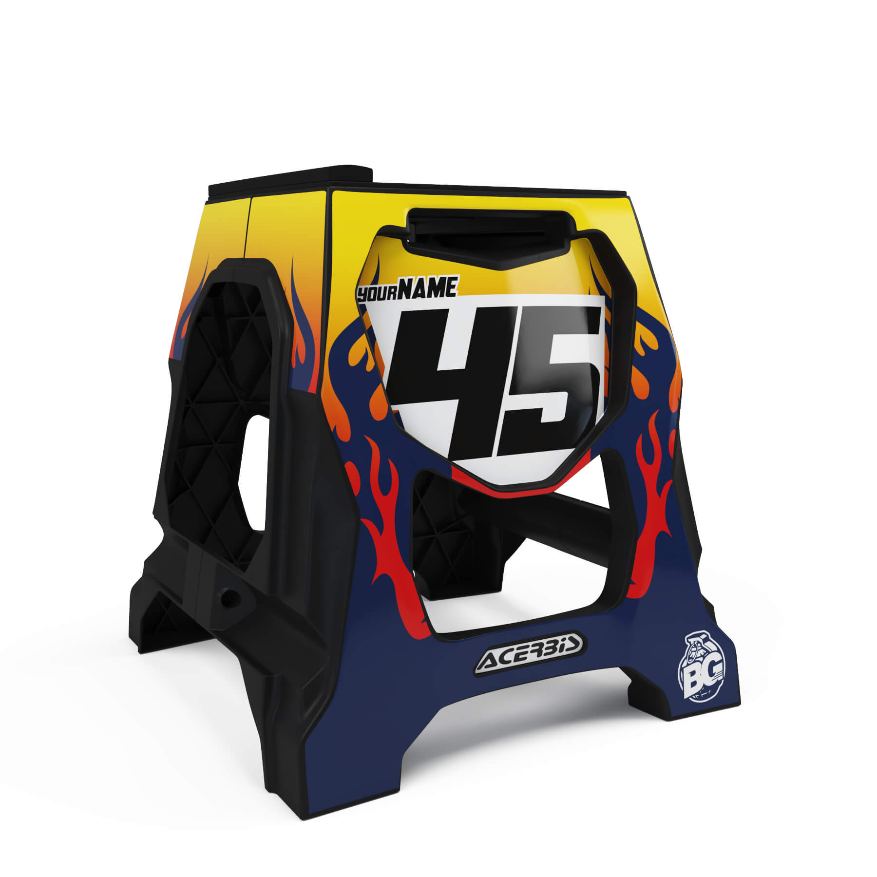 Acerbis 711 Bike Stand - Carbon - BikeGraphix