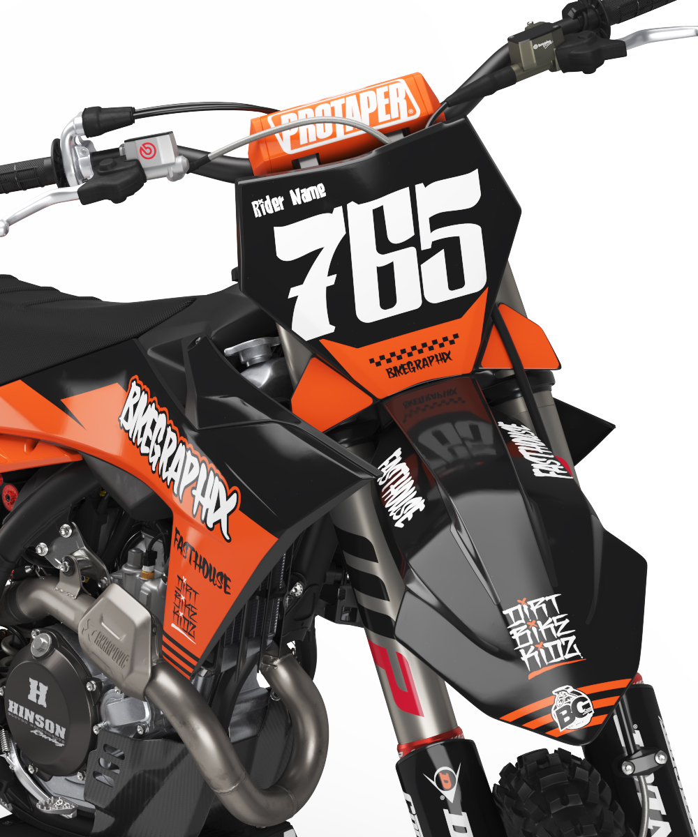 KTM Speed Style Semi Custom Motocross Graphics - BikeGraphix