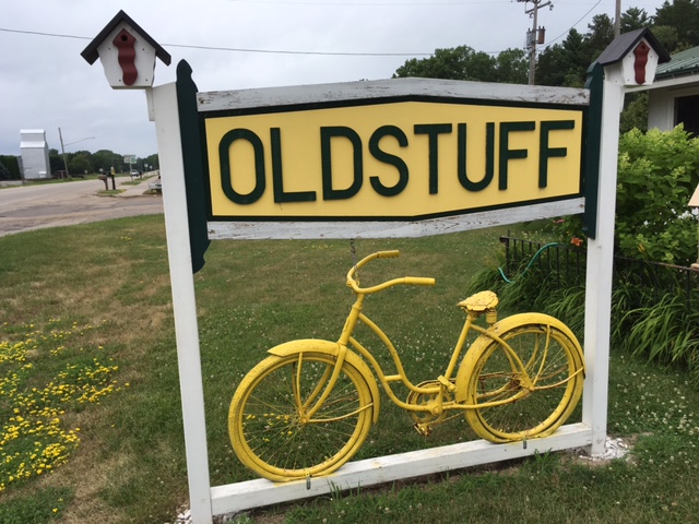 An antique store sign in Pepin, WI. July 11th, 2016