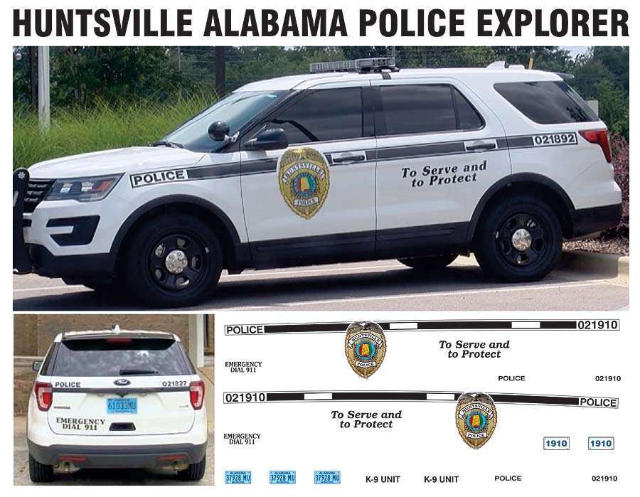 Photo information for hsv gts police car 4. Huntsville Police Alabama Explorer Bilbozodecals