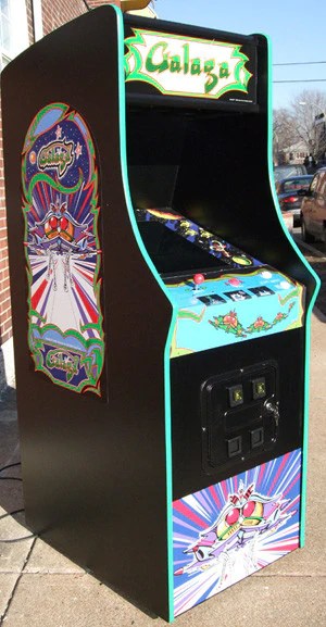 Pac man and many many more! Full Size Galaga Iconic Multigame Arcade With Trackball For Sale Billiards N More
