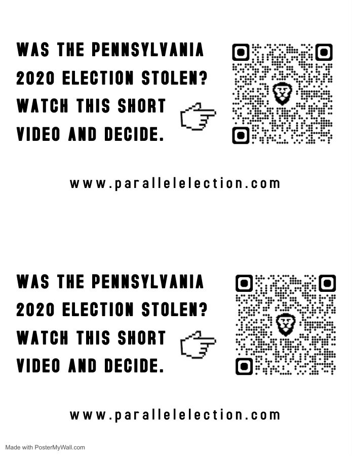 Patriots Promoting QR Link To Delco Election Doc At Philly Trump Rally -- Flyers will be passed at today's, June 22, Donald Trump Rally