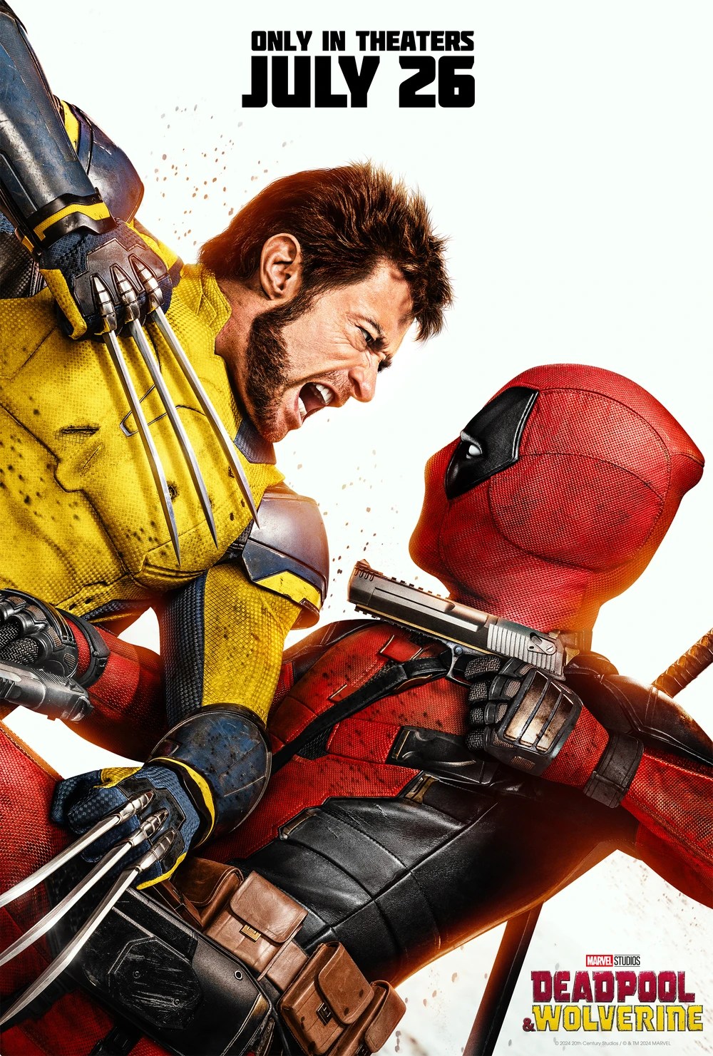 deadpool vs wolverine tall poster