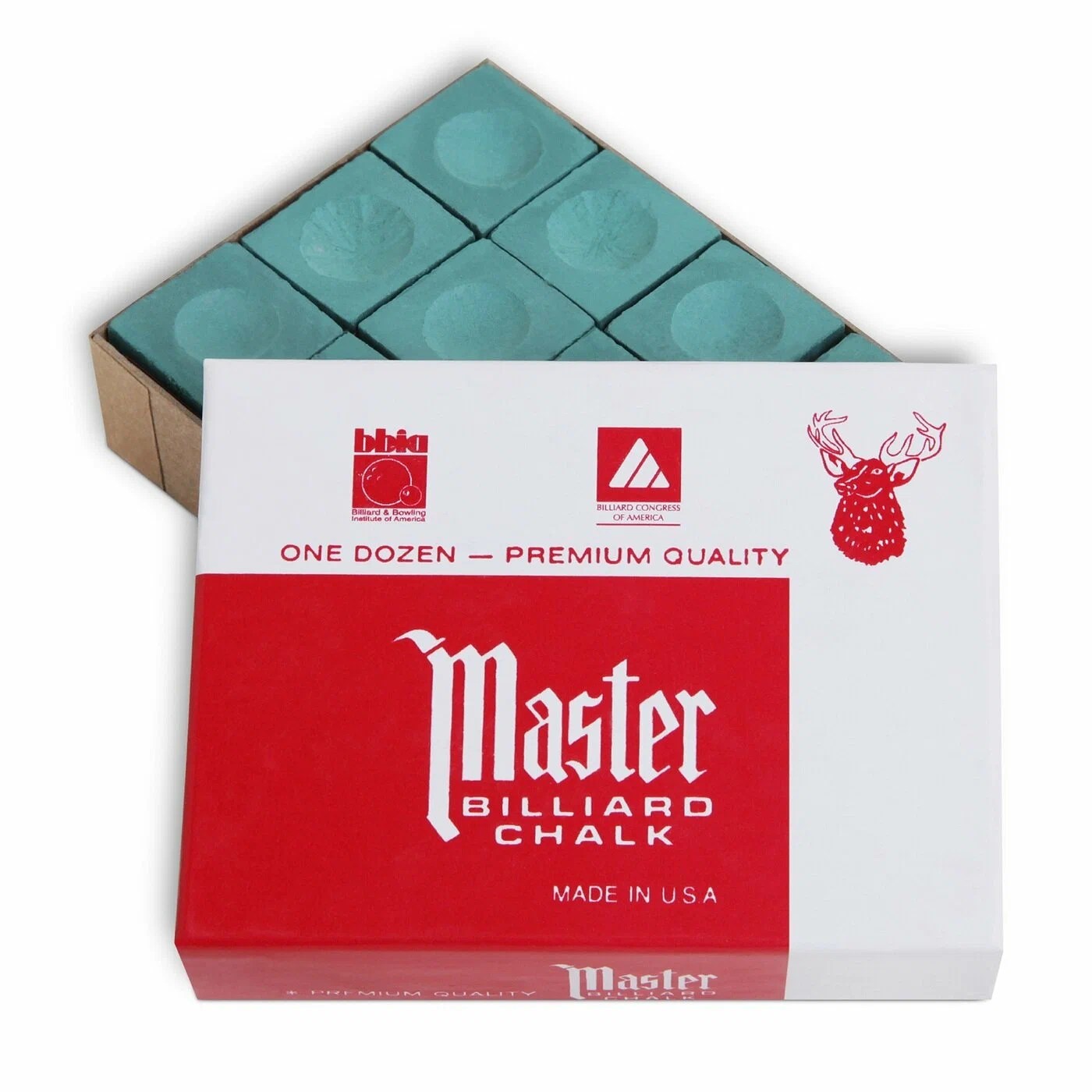 Billardkreide Master, Spruce grün, 12er Packung