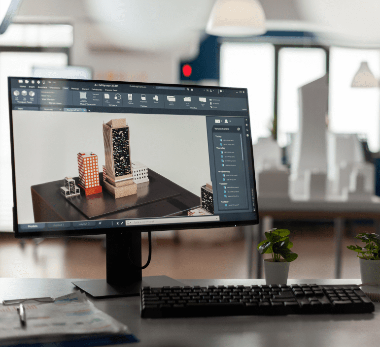 An Image of a Computer Display with 3D Render Software