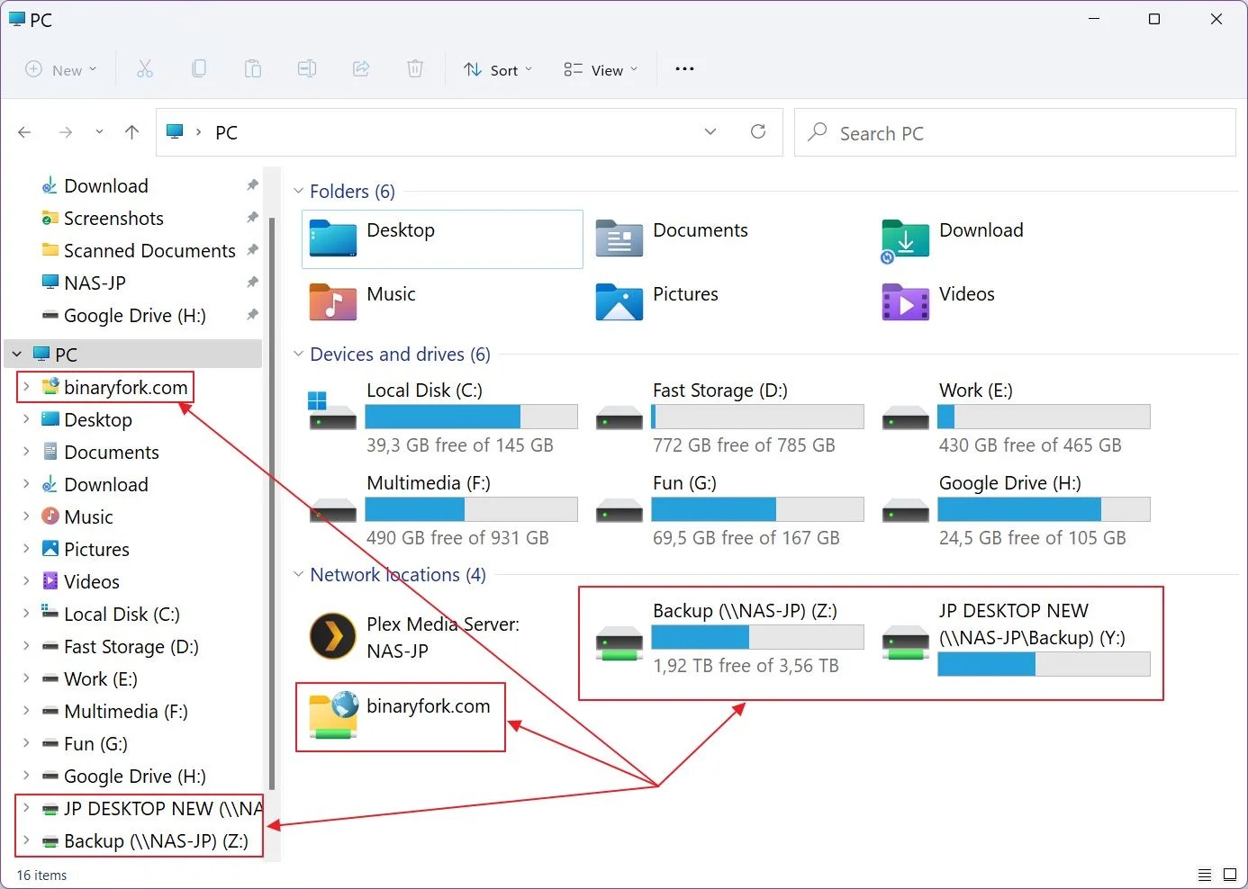How To Map Network Drives Shares FTP Web Locations In Windows Windows This Pc Mapped Network Drives And Locations .webp