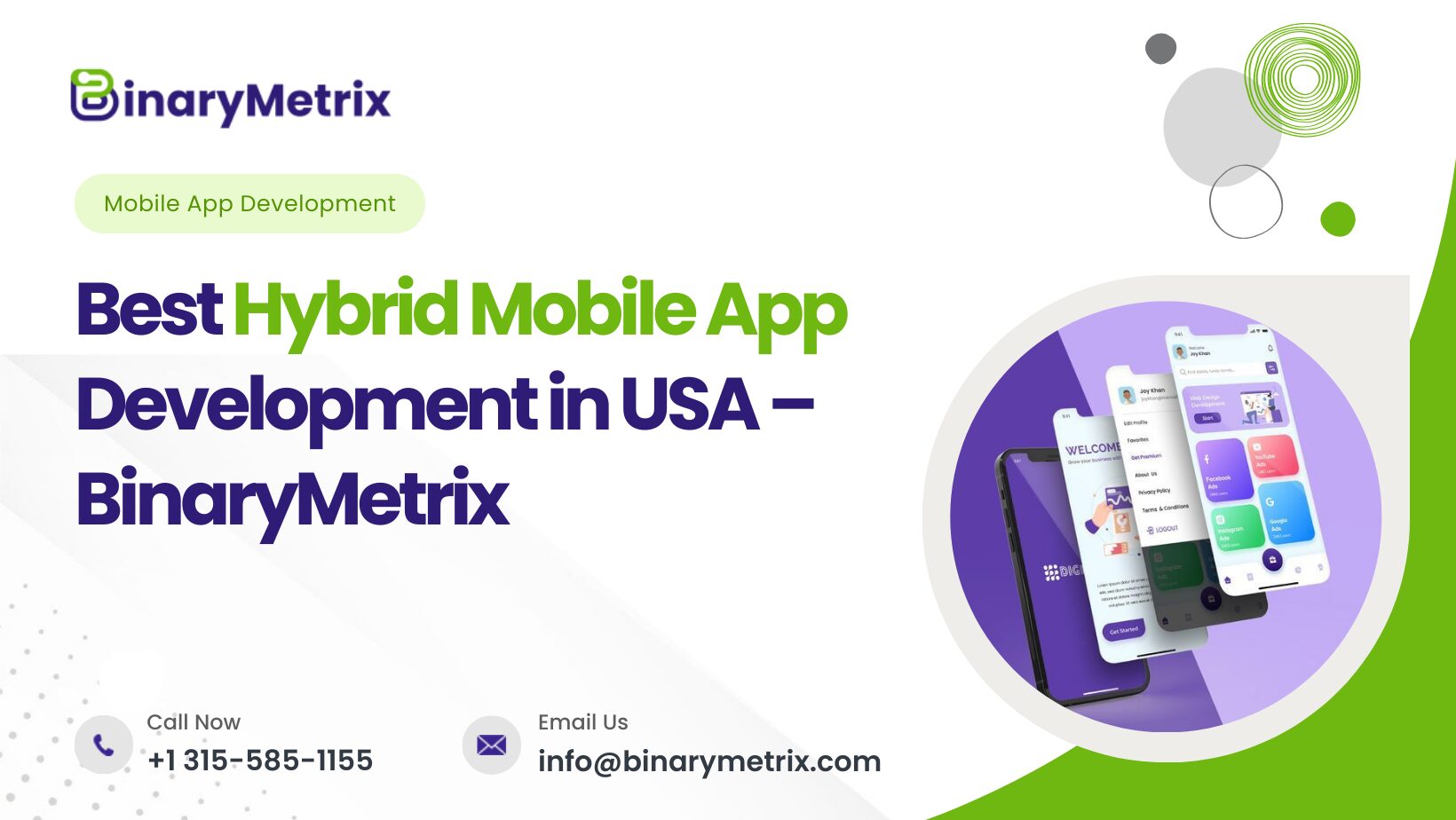Best Hybrid Mobile App Development in USA – BinaryMetrix