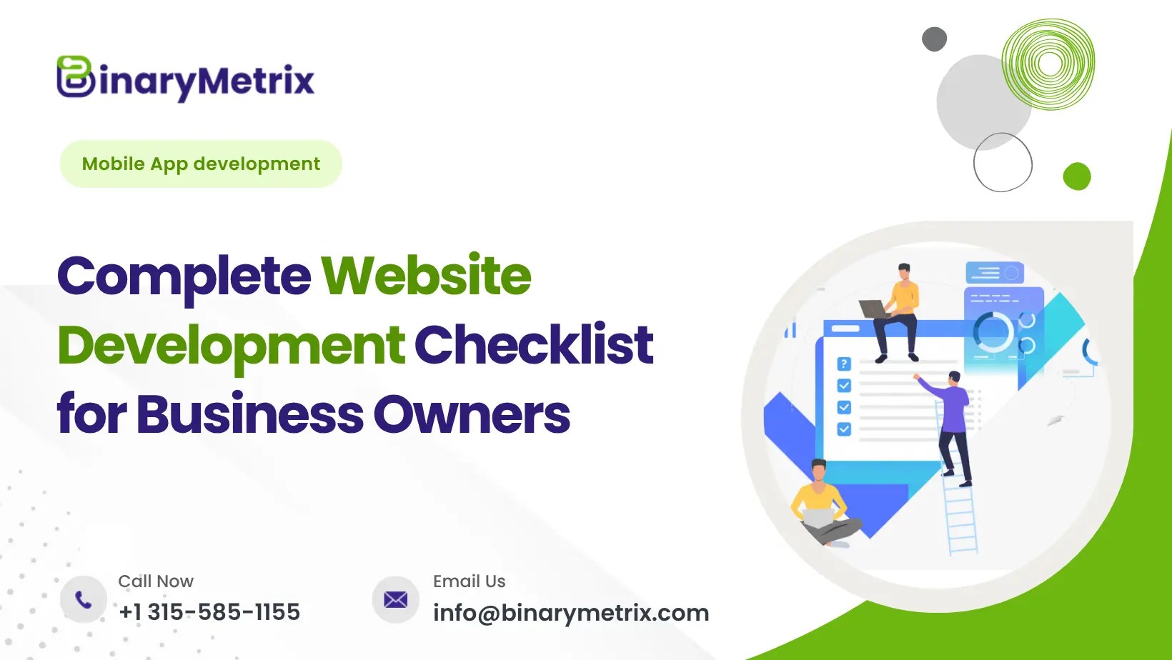Complete Website Development Checklist for Business Owners - BinaryMetrix