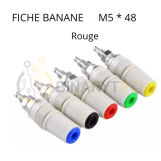 Fiche banane femelle chassis Rouge M5*48mm 30A