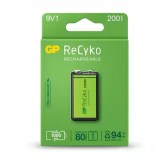Pile 9V Rechargeable NI-MH GP, ReCyko 200mAh