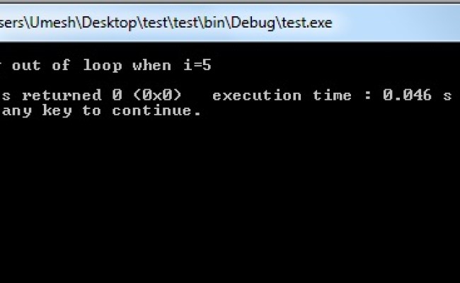 Break And Continue In C Programming Language
