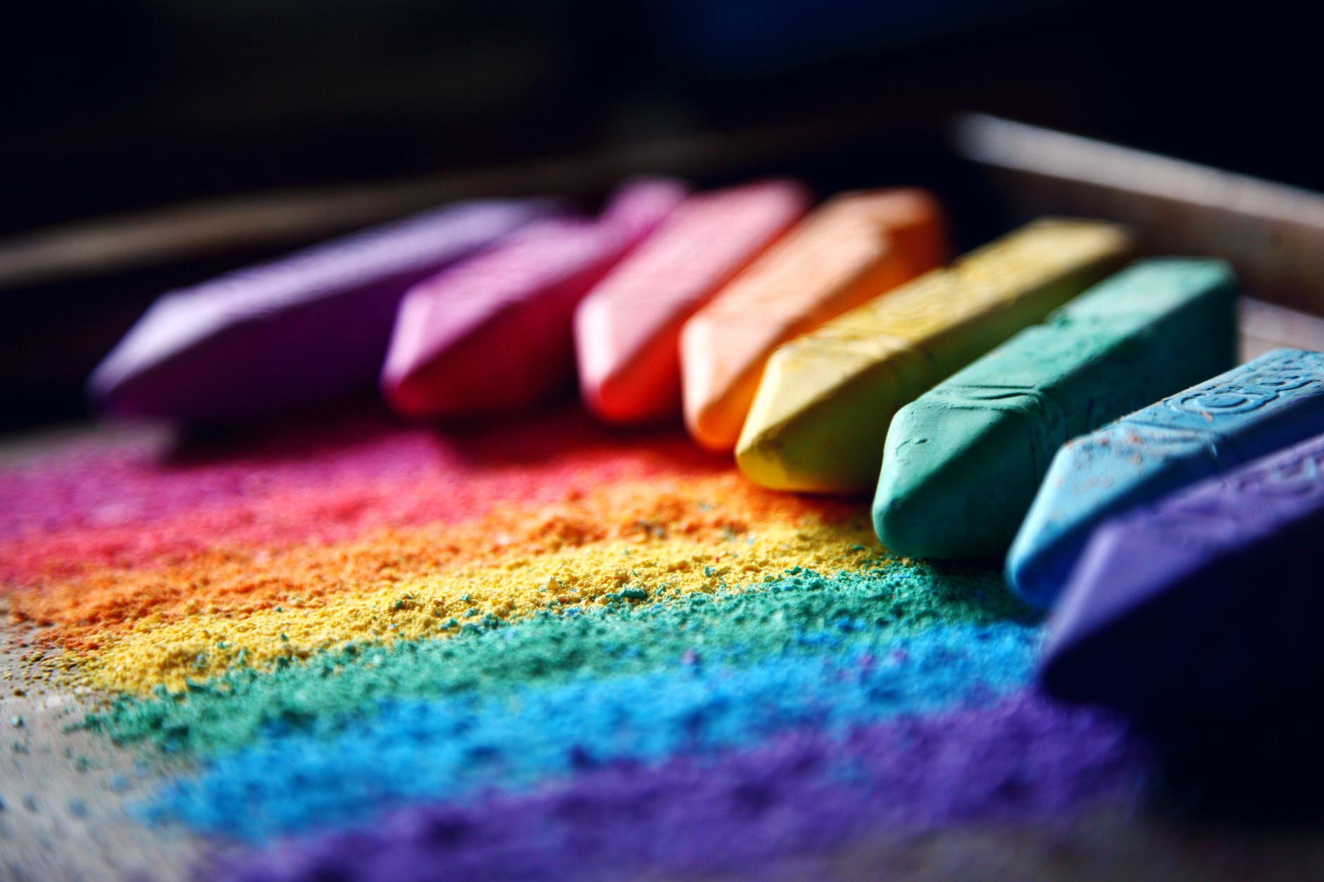 Rainbow crayons