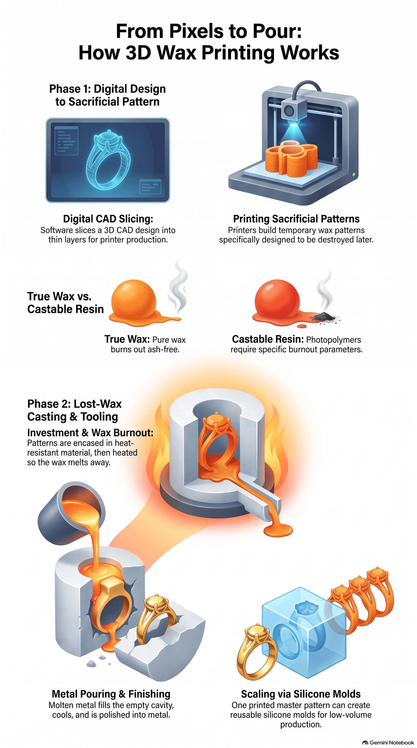 3D wax printing