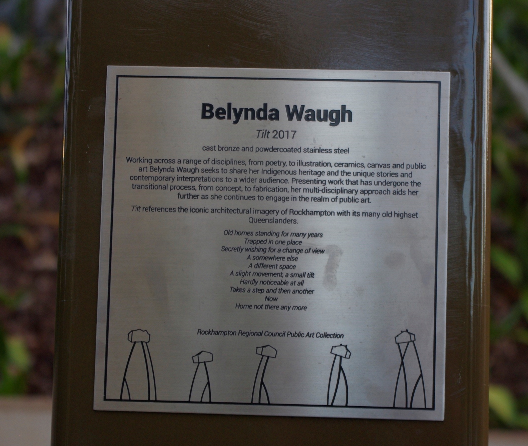 Old homes standing for many years Trapped in one place Secretly wishing for a change of view A somewhere else A different space A slight movement, a small tilt Hardly noticeable at all Takes a step and then another Now Home not there any more