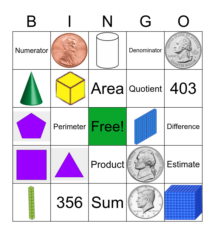 *terms with an asterisk are meant for teacher knowledge only—students need to learn the. Math Terms 3rd Grade Bingo Card