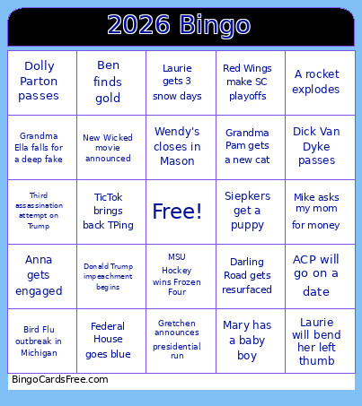 2026 Bingo Cards Free Unlimited 29 2026 Bingo 34062 