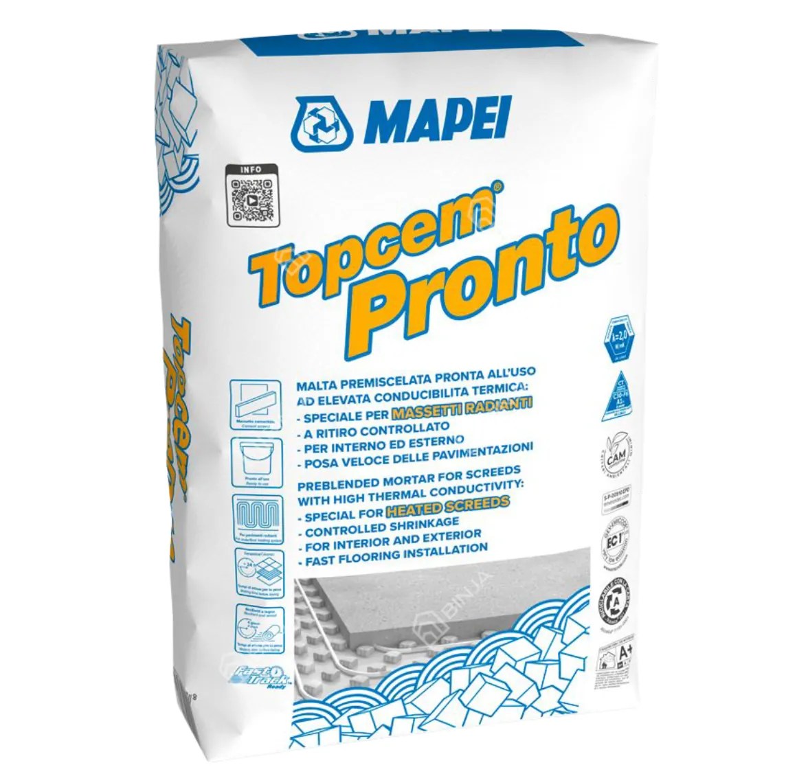 Mapei Topcem Pronto Ready-Mix Fast-Drying Floor Screed
