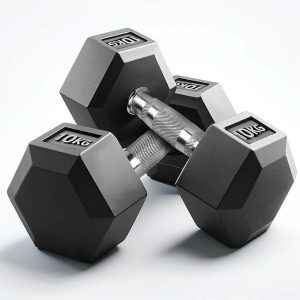 PVC Hex Dumbbells 10kg Pair
