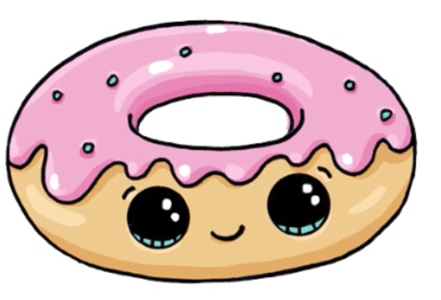 рисовать милую еду с глазками