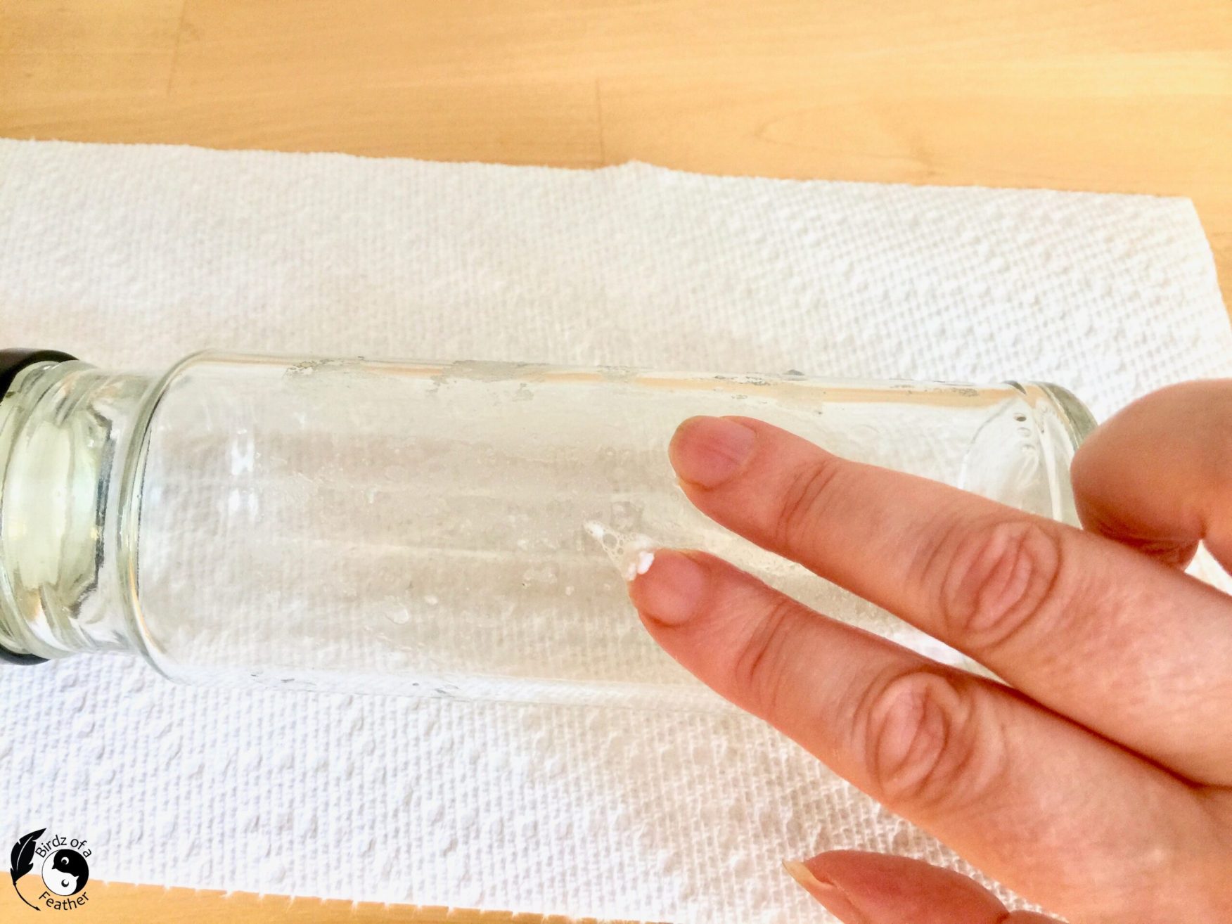 How to Remove Sticky Label from Glass Birdz of a Feather