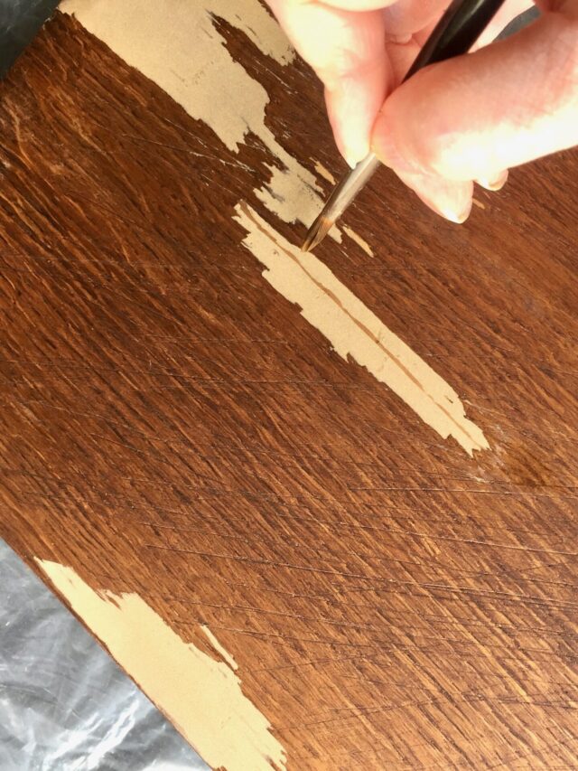 How to Make Wood Filler Look like wood grain_4151